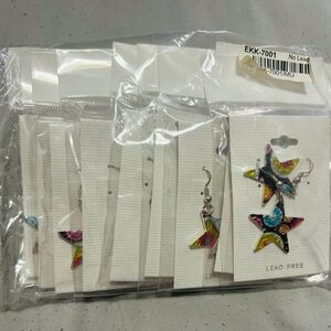 multicolored Star Earrings 9pk
